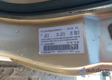 2001 Chrysler Sebring Lxi from USA, damaged, VIN 1C3EL55U31N663416